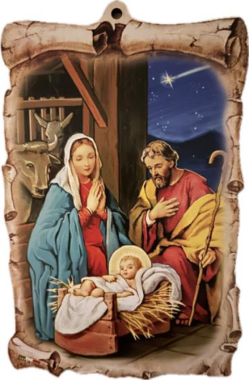 BILD HEILIGE FAMILIE KRIPPENSZENE
